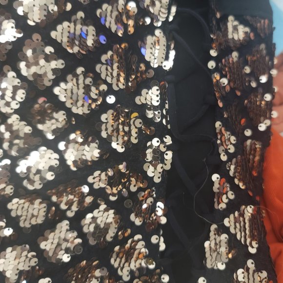 Day & Night  Black &Gold Sequin's Halter Bodysuit Size 3x (NWO) - Picture 5 of 9